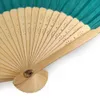 Customized Personalized Folding Fan Wedding Dance Party Home Decoration Gift Chinese Style Craft Bamboo Silk Custom Hand Fan JY18