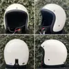 Motorhelmen "GlasvezelCOCASCOS Vintage Lichtgewicht 3/4 Open Helm Veiligheid Korea Retro Motor Scooter Rijden Casco