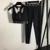 Tasarımcı Kadın Yoga Baskı Çiçek Trailtsuits Moda Yaz Sıkı Tayt Setleri Kadın Harfleri Jumper Külot Tank Top T Shirt Kıyafetleri Kadın Giysileri Kadın Set