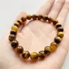 Strand Round Tiger Eye Stone Bracciali Yoga Healing Crystal Beads Bracciale Regalo di festa Gioielli fatti a mano Dropship 1pc