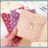 Storage Bags Napkin Sanitary Bag Womens Girls Cotton Linen Portable Pad Organizer Pouch Holder Drop Delivery Home Garden Housekee Or Dhrhv