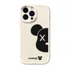 Tide brand cool bear phone case for iPhone 14 Promax plus 13 12 11 pro max leather pattern cover
