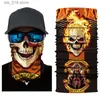 Cycling Caps Masks Skull Magic Scarf Motorcycle Face Mask Balaclava Bandanas Outdoor Sports Cycling Hiking Neck Tube Unisex Multifunction Headband T230718