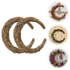 装飾的な花2 PCS Mubarak Rattan Rattan Circle Diy Material Garland Vine Christmas Ornament Grapevine Xmas Frame Handicrafts Ring