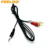 FEELDO Car 3 5mm Audio Jack Male to 2-RCA Male Audio Converter #3826340S