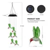 Garden Decorations LED Solar Wind Chime Crystal Ball Hummingbird Light Color Changing Waterproof Hanging For Home 230717