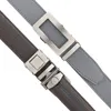 Neckband Luxury Designer Leather Man Belt Top Quality Ratchet Strap Automatic Grey Black Mens Belts Cowhide Golf 130cm Längd 230718