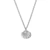 Pendant Necklaces Stylish Shell Necklace For Women Stainless Steel Gold Plated Charm Pectinid Shaped Jewelry Birthday Gifts