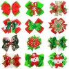 Noeuds de Noël pour les filles Santa Hairbows Snow Man Bows pour les tenues assorties de vacances Noël pour enfants