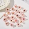 100pcs/lot chrysanthemum 3レイヤーパーティー小道おもちゃ人工シミュレーションフェイクファブリックプラム桃の花の頭DIYアクセサリー2246