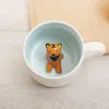 Tazze Tazza in ceramica animale 3D Simpatico cartone animato Latte Caffè Tazza d'acqua Colazione Novità Regali Natale per bambini Personalizzato