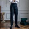 Costumes pour hommes 2023 luxe droit affaires décontracté hommes pantalons de haute qualité concepteur printemps automne élégant mâle loisirs longs pantalons formels P14