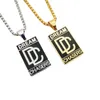 Pendant Necklaces Vintage Titanium Stainless Steel Dream Chaser Necklace Men Women Fashion DC Mini Dog Tag Jewelry Gift