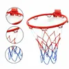 Balls 253245cm Wall Mounted Basketball Hoop Netting Metal Rim Hanging Basket BasketBall Wall Rim with Screws Indoor Outdoor Sport 230717