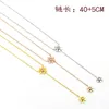 Pendant Necklaces Martick Woman Flower Necklace Double Lovely Small Daisy With Single Sparkling CZ Jewelry P23