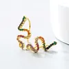 Stud Earrings Stylish Personality Exaggerated Colorful Crystal Alloy Snake Outlets Jewelry Animal Brinco