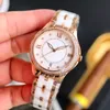 Новые женские высококачественные часы роскошные женские часы для женского часа японские часы 35 -миллиметровые бриллианты Безель сапфир белый браслет из нержавеющей стали часы моды