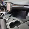 Per tesla modello 3 modello X S Pannello di controllo centrale interno Maniglia per porta Adesivi in fibra di carbonio Decalcomanie Car styling Accessorie196G