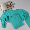 Sweats à capuche pour femmes Sweat-shirts Poids lourd Couleur TiffanyBlue Coton Pure Loose Basic Couple Sweat-shirt à col rond pour hommes femmes 340g 230717