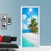 Duvar çıkartmaları deniz manzarası plaj kapısı yatak odası banyo oturma odası 3d dekorasyon duvar kağıdı selfop yapışkan vinil poster pencere cam duvar 230717