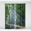 Curtain 2x Forest Printed Curtains Bedroom Shading For Sliding Glass Door