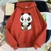 Herrtröjor söta panda som dricker pärla mjölk hoodie manlig höst varm tröja trend harajuku pullover för mens lös träning