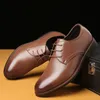 Up Brand Lace Formal Men's 444 Mazefeng Leather Dress Oxfords Fashion Retro Shoes Elegant Work Footwear Drop 230718 133