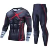 Survêtements pour hommes Combinaison de sport de compression Séchage rapide Runnin 3D Imprimé I-quality Join Trainin Fitness Sportswear