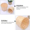 Dinnerware Sets 5 Pcs Storage Basket Bread Childrens Toys Fruit Container Bamboo Woven Snack Weaving Kids Clothes Hanger