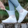 Raincoats Rain Shoe Cover Silicone High Leg Waterproof Non-slip Thicken Wear-resistant Adult Soft Fabric Fashion Portable