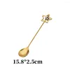 Ensembles de vaisselle en acier inoxydable cuillère étoile pendentif café ustensiles de mélange mignon fruits Dessert fourchette cuisine accessoires vaisselle