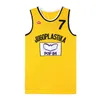 Outdoor TShirts Movie version maillot de basket-ball jaune No.7 Croatie JUGOPLASTIKA 7 broderie KUKOC vêtements de sport respirants à séchage rapide en plein air 230717