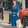 Trench femme printemps automne pardessus 2023 coupe-vent coréen ample double boutonnage à manches longues couture mode manteau