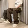 Mens Pants casual goods pants street clothing large pockets mops Trousers Harajuku hiphop loose fitting womens wide leg 230718