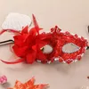 12 färger Sidan Flower Mask Masquerade Masks Dance Party Venice Princess Mask High-klass Party Supplies