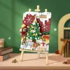 Blocs Ville Art Mosaïque Peinture Fluorescente Arbre De Noël Blocs De Construction Père Noël Briques Noël Jouets Stéréoscopiques pour Enfants R230718