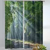 Curtain 2x Forest Printed Curtains Bedroom Shading For Sliding Glass Door