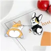 Pins Broches Corgi Butt Esmalte Pins Sweety Cute Dogs Badge Broche Bag Roupas Lapel Pin Cartoon Animal Jóias Presente Para Fãs Crianças Dhsgj