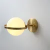 Lampada da parete Modern Vintage Creative Copper Light Brass Sconce Camera da letto G9 Led Bulb 5W Warm White AC220 Input