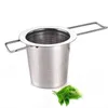 Kaffe te -verktyg dricker kök matsal hem trädgård rostfritt stål silar stor kapacitet infusör mesh sil med cap vatten filter Q318