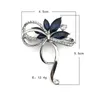 Brooches Fashion Luxury Rhinestone Bow Brooch Ladies Bouquet Blue Crystal Lapel Pin Suit Corsage Jewelry Gift