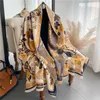 Szaliki grube ciepłe szaliki zimowe luksusowy projekt Kobiet Kobiety kaszmirowe paszmina szal lady owinę szaliki żeńska faulard koc poncho 230717