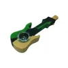 Silicone Guitare Pipe À Eau Narguilé Bong Portable Avec Bol En Verre Cuillère Tube Tabac Pipe À Fumer