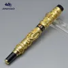 Luxuriöser JINHAO-Stift für goldene Doppeldrachen-Prägung, klassischer Füllfederhalter mit Business-Bürobedarf zum Schreiben, glatte Markentinte 245F