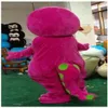 Direto da fábrica Barney Dinosaur Mascot Costume Personagem do filme Barney Dinosaur Trajes Fancy Dress Roupas tamanho adulto S245I