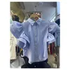 女性のブラウス女性ブラウスシャツ上品なフリルトップターンダウンカラーボタンショートフレアスリーブオフィスレディエレガントパーティーイベントプロムサマー