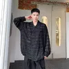 Męskie koszule Syuhgfa w chińskim stylu guziki długi rękaw Odkręć kołnierz moda luźne topy 2023 Spring Summer Solid Kolorowa koszula