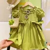 Retail New Baby Girls Summer Bow Cute Dress, Princess Kids Swee Casual Dress Holiday 2-7 T