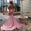 Gorgeous Colorful Prom Dresses Lace Applique Mermaid Formal Evening Dress Crystal Beads Feather Tierd Skirt Pageant Party Gowns Robe De Mariee