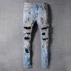 2022 Fashion Skinny mens Luxury Designer Denim Jean Holes Trousers Biker Pants 523 jeans size 28-40189I